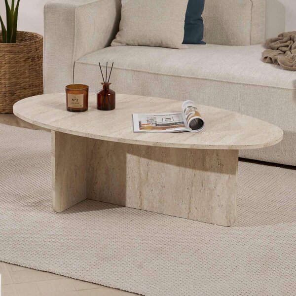 KONFERENČNÍ STOLEK, krémová, kompozitní dřevo, 120/40/65 cm MID.YOU - Konferenční stolky, Online Only