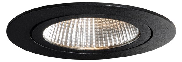 Zapuštěné bodové svítidlo černé 9,5 cm vč. LED 1015 lm stmívatelné IP23 - Gaius