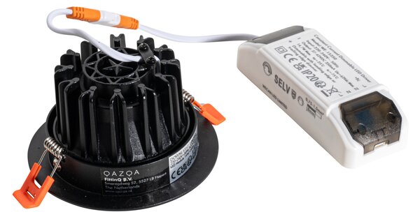 Zapuštěné bodové svítidlo černé 9,5 cm vč. LED 1015 lm stmívatelné IP23 - Gaius