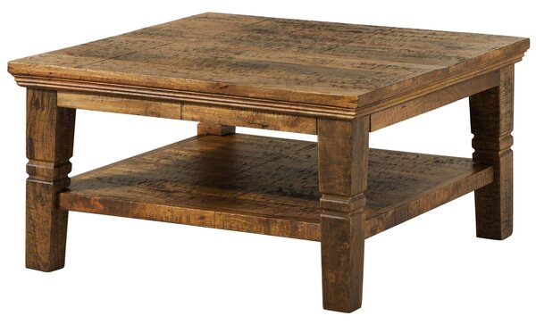 RODEZ Konferenční stolek mango 85x85x45 tmavě hnědý olejovaný