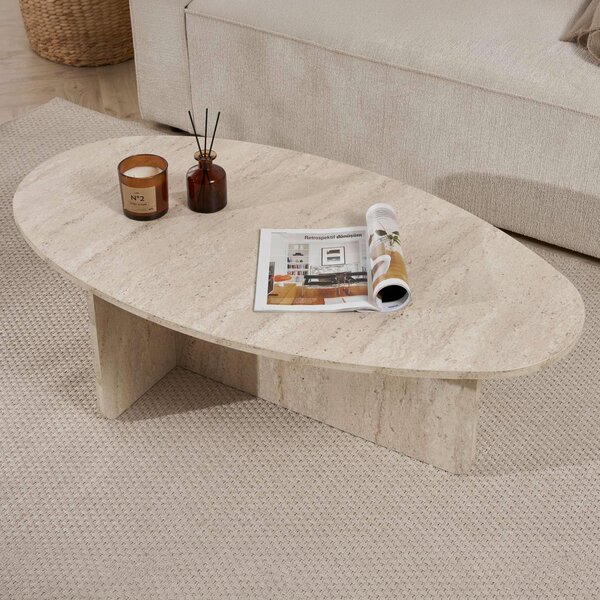 KONFERENČNÍ STOLEK, krémová, kompozitní dřevo, 120/40/65 cm MID.YOU - Konferenční stolky, Online Only
