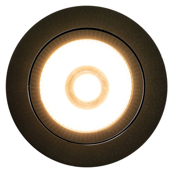 Zapuštěné bodové svítidlo černé 9,5 cm vč. LED 1015 lm stmívatelné IP23 - Gaius