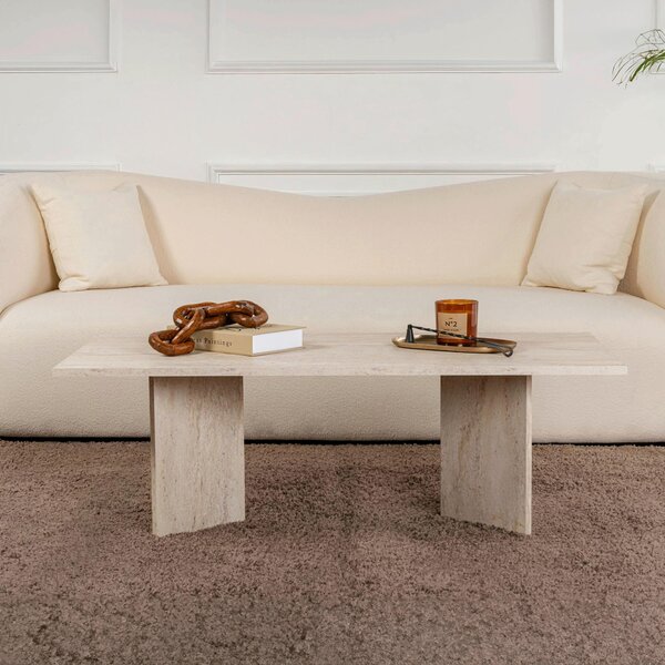KONFERENČNÍ STOLEK, slonovinová, kompozitní dřevo, 119/40/60 cm MID.YOU - Konferenční stolky, Online Only