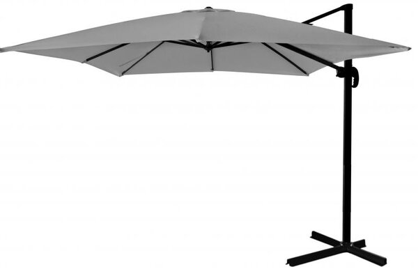 Garden Line Zahradní slunečník s ochranným obalem MINI ROMA 250 x 250 cm šedý