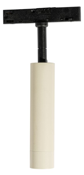 Moderní bodové svítidlo béžové s černou pro jednofázový kolejnicový systém - Slimline Uzzy