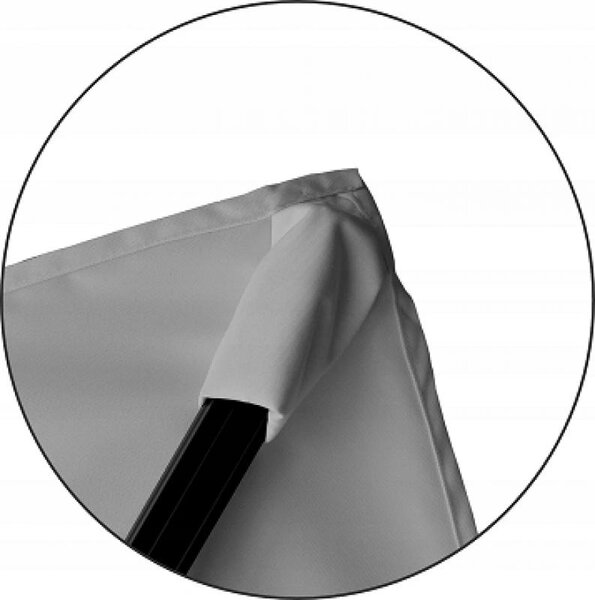 Garden Line Zahradní slunečník s ochranným obalem MINI ROMA 250 x 250 cm šedý