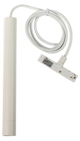 Moderní bílé závěsné svítidlo pro jednofázový kolejnicový systém - Slimline Keno