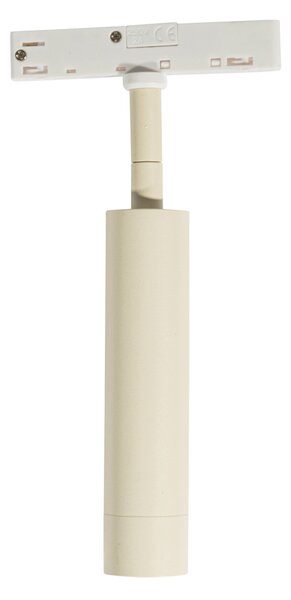 Moderní bodové svítidlo béžové s bílou pro jednofázový kolejnicový systém - Slimline Uzzy