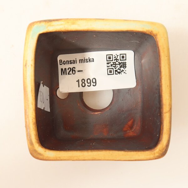E-bonsai Keramická bonsai miska 6 x 6 x 4,5 cm zelená