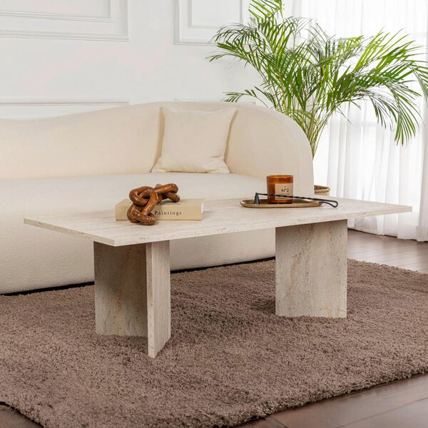 KONFERENČNÍ STOLEK, slonovinová, kompozitní dřevo, 119/40/60 cm MID.YOU - Konferenční stolky, Online Only