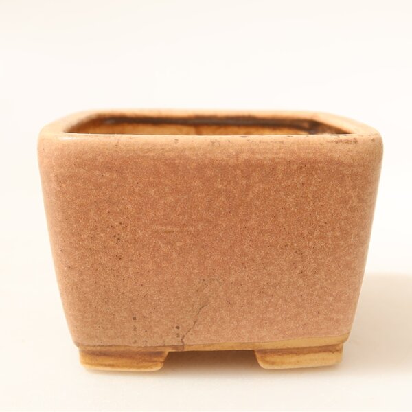 E-bonsai Keramická bonsai miska 6,5 x 6,5 x 4,5 cm růžová