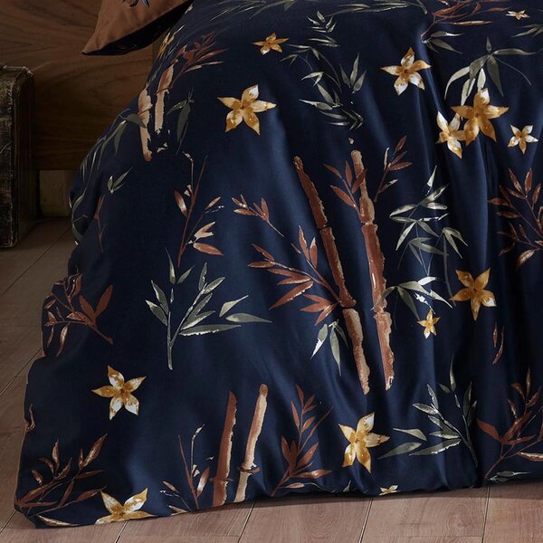 SATÉNOVÉ POVLEČENÍ BAMBOO FLOWER EXCLUSIVE 160X200 CM, 2KS 70X80 CM VZOROVANÉ