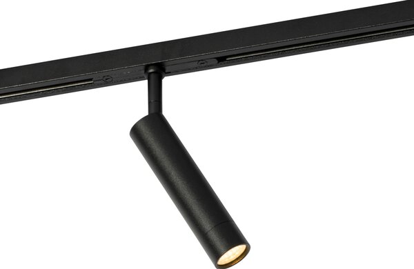 Moderní černé bodové svítidlo pro jednofázový kolejnicový systém - Slimline Uzzy