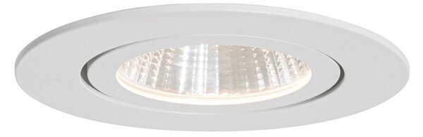 Sada 6 zapuštěných bodových svítidel bílá 6,8 cm vč. LED 545 lm stmívatelná IP65 - Gaius