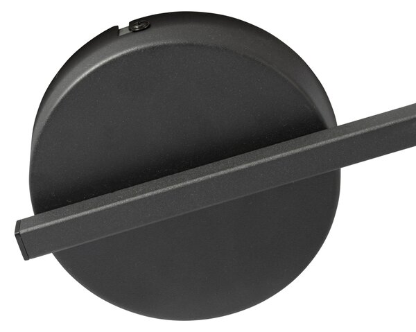 Stropní bodové svítidlo černé GU10 50mm 3-světelné kulaté vč. podsvícení a 3-cestného spínače - Back Up