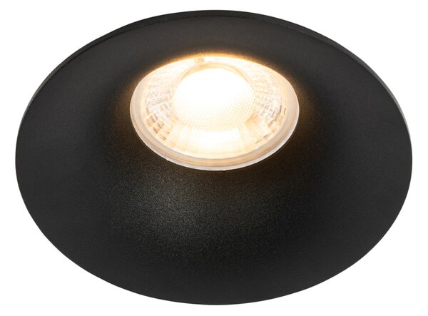 Sada 12 černých zabudovaných bodových svítidel GU10 50 mm - Gijs