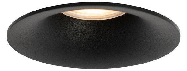 Sada 12 černých zabudovaných bodových svítidel GU10 50 mm - Gijs