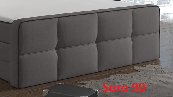 Paris postel boxspring 160x200 světle šedá
