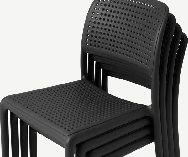 Nardi Antracitově šedá plastová zahradní židle Bora