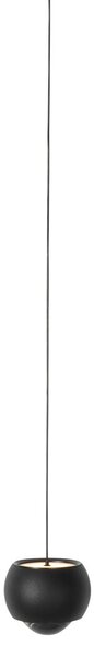 Moderní černá závěsná lampa pro jednofázový kolejnicový systém včetně LED - Magnetic Lance