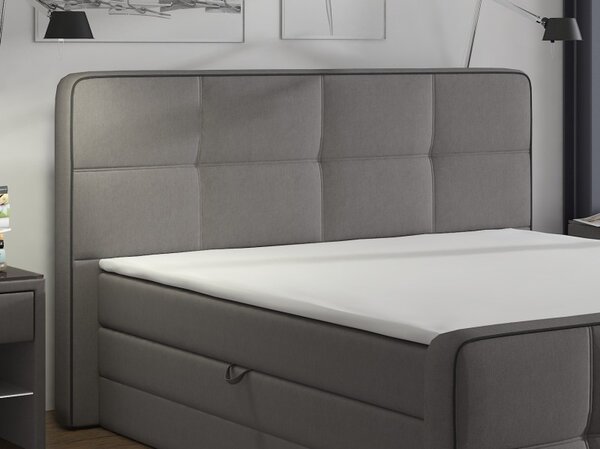 Paris postel boxspring 160x200 světle šedá