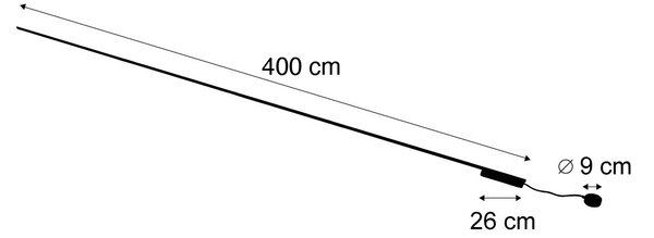 Moderní kolejnicový systém černý 1-fázový 400 cm - Magnetic