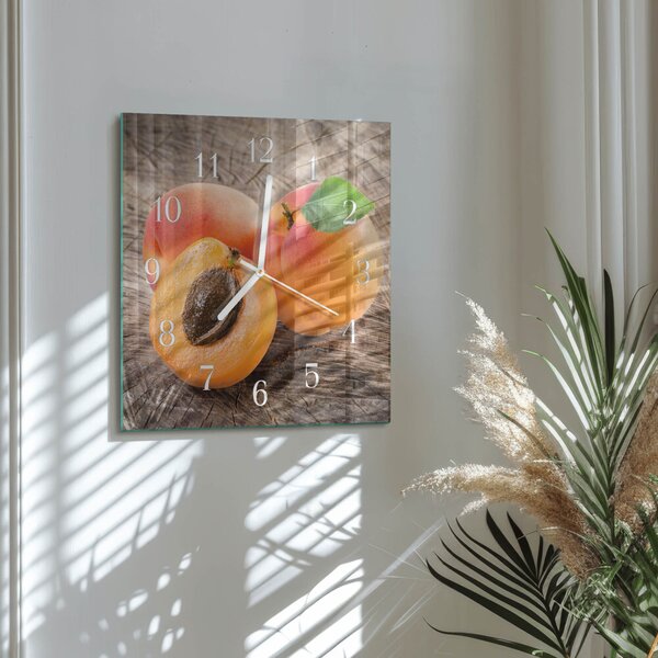 Skleněné hodiny Meruňky zskb-30x30-00089425