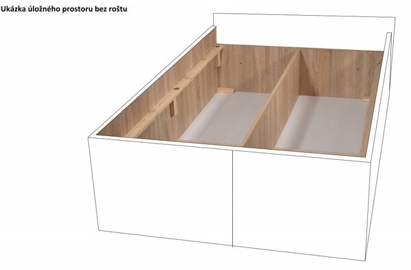 Postel Modul 180x200 cm vysoká 62 cm - výběr barev