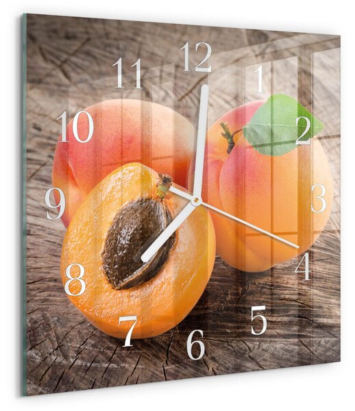 Skleněné hodiny Meruňky zskb-30x30-00089425