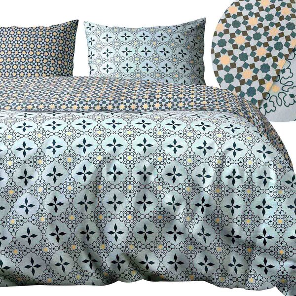 RENFORCÉ POVLEČENÍ MINIMAL MINT EXCLUSIVE 200X220 CM, 2KS 70X80 CM VZOROVANÉ