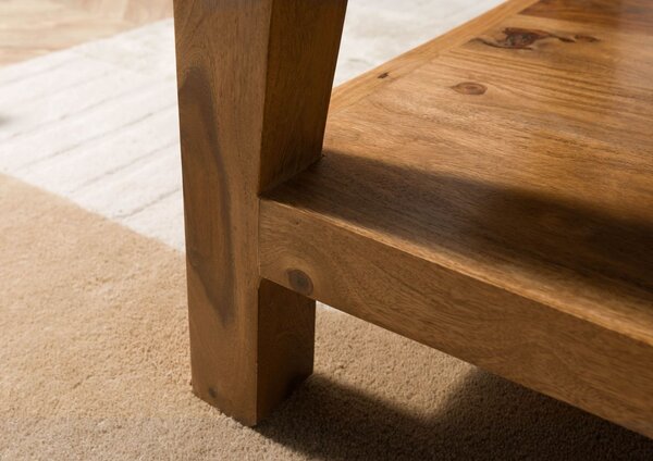 ANCONA Konferenční stolek Sheesham 115x60x45 hnědý lakovaný