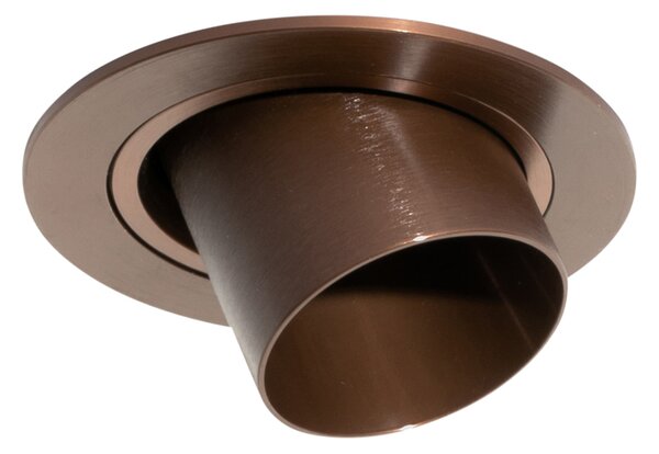 Moderní zapuštěné bodové svítidlo tmavě bronzové GU10 35 mm kulaté otočné - Installa