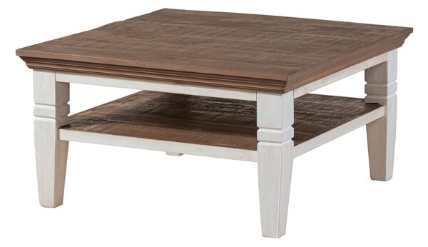 TOULOUSE Konferenční stolek mango 85x85x45 bíle lakovaný