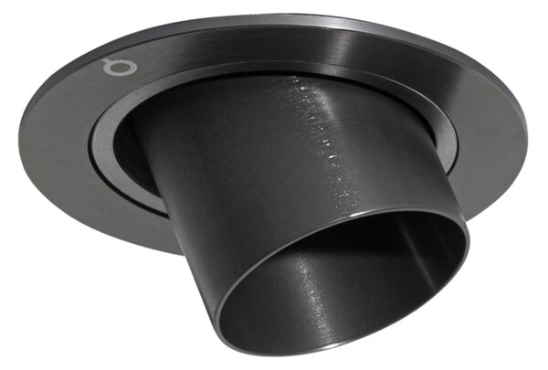 Moderní zapuštěné bodové svítidlo tmavě šedé GU10 35 mm kulaté otočné - Installa