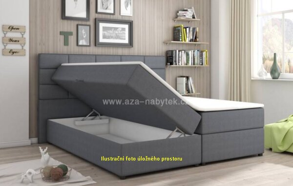 Postel boxspring Burgas 160x200 tmavě šedá