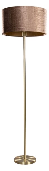 Stojací lampa mosazná s sametovým stínidlem krokodýl 50cm - Simplo