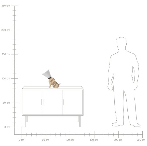 Stolní lampa ISNA Světle hnědá