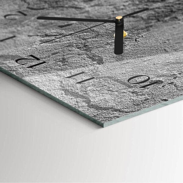 Skleněné hodiny vertikální Betonová zeď zsppc-30x60-00179586