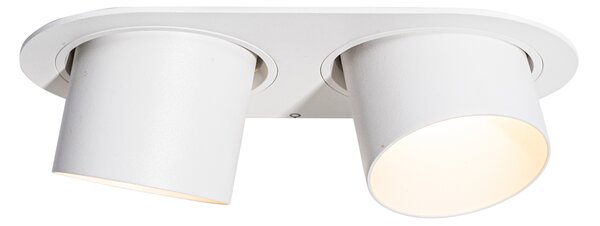 Kulaté zapuštěné bodové světlo bílé GU10 70 mm výklopné 2-světlo - Installa