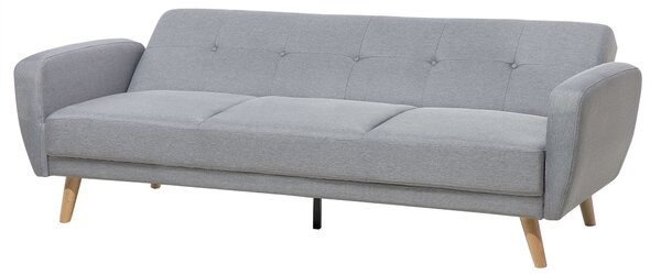 Rozkládací pohovka 3místná FLORLI Tkanina Světle šedá