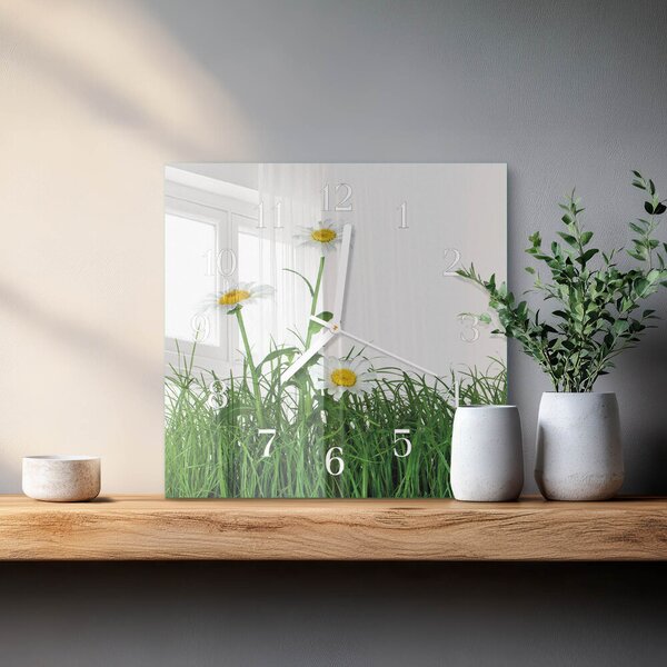 Skleněné hodiny Sedmikrásky zskb-30x30-00080287