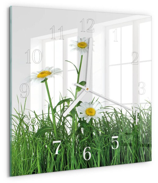 Skleněné hodiny Sedmikrásky zskb-30x30-00080287