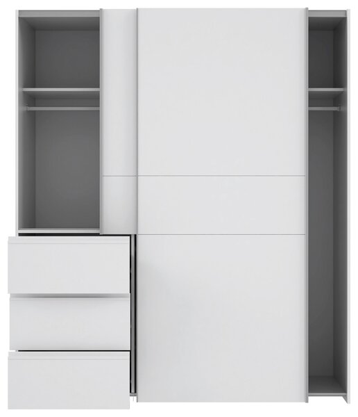 SKŘÍŇ S POSOUVACÍMI DVEŘMI, bílá, 170/200/61 cm Carryhome - Šatní skříně, Online Only