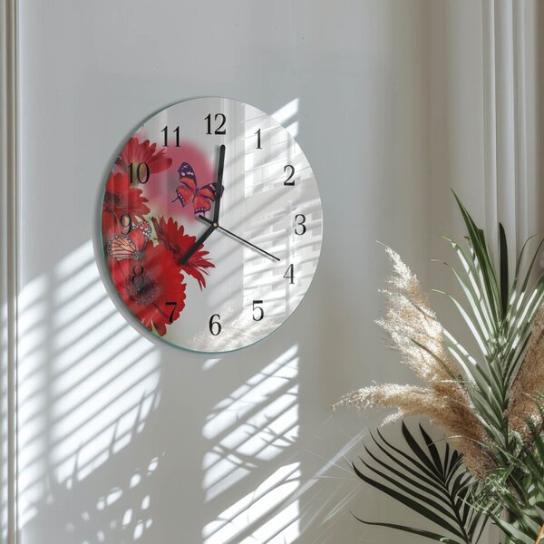 Skleněné nástěnné hodiny Gerbera zsoc-fi30-00176980