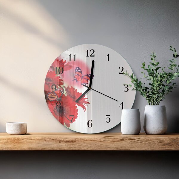 Skleněné nástěnné hodiny Gerbera zsoc-fi30-00176980