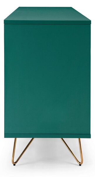 ŠIROKÁ KOMODA, zelená, 150/70/40 cm Livetastic - Online Only komody, Online Only