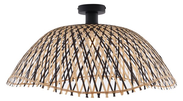 Stropní svítidlo v art deco stylu, černé bambusové, 60 cm - Alka