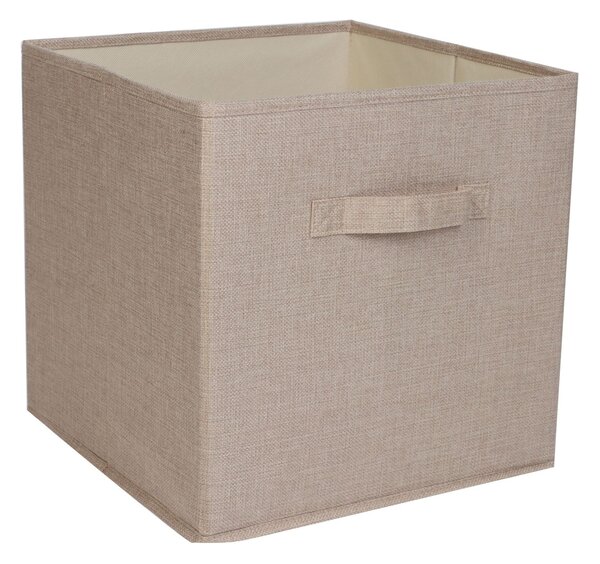Skládací úložný box Compactor SANDY do police a knihovny, 31 x 31 x 31 cm, béžový