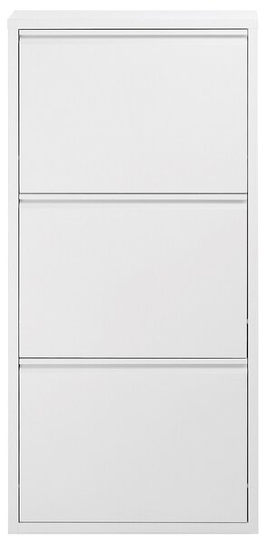 Bílý kovový botník Kave Home Ode 103 cm
