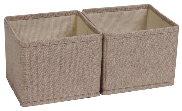 Sada 2 ks organizérů Compactor SANDY S - 14 x 14 x 12 cm, béžové